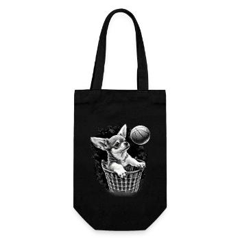 Chihuahua | Basketball | Player | Sport | Dunk | - Gift Bag for Bottles - black - Front