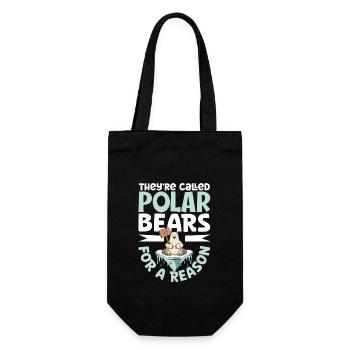 Polar Bear Global Warming Artic Seal hunting Ursus - Geschenkbeutel für Flaschen - Schwarz - Vorne