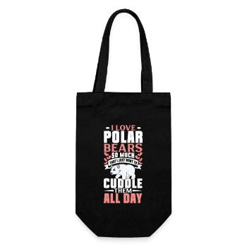 Polar Bear Global Warming Artic Seal hunting Ursus - Geschenkbeutel für Flaschen - Schwarz - Vorne