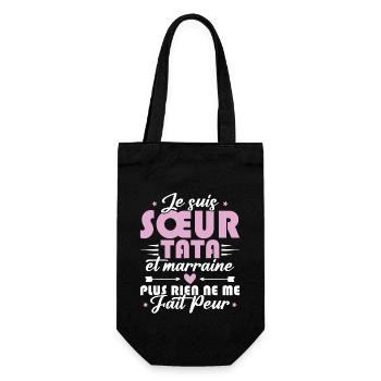Sœur Tata et Marraine - Sac à bouteille - noir - Devant