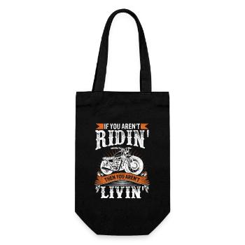 Biker Quote Motorcycle Rider Bike Lover - Gift Bag for Bottles - black - Front