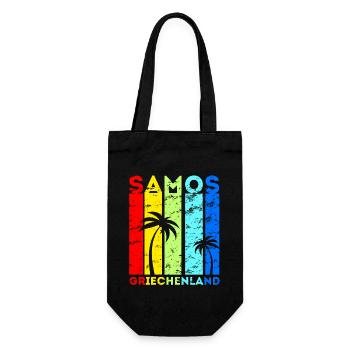 Samos Griechenland Insel Urlaub Idee - Geschenkbeutel für Flaschen - Schwarz - Vorne