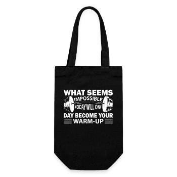 Ce qui semble impossible aujourd’hui sera un jour détruit. - Sac à bouteille - noir - Devant