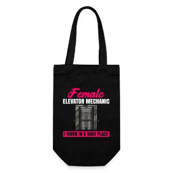 Weibliches Aufzugsmechaniker-design Für Einen - Gift Bag for Bottles - black - Front