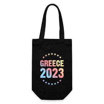 Greece 2023 - Geschenkbeutel für Flaschen - Schwarz - Vorne