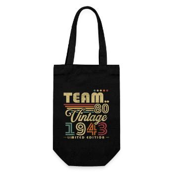 Vintage 1943 rétro cadeau d'anniversaire 80 ans - Sac à bouteille - noir - Devant