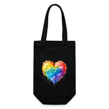 L’amour de toutes les couleurs - Fierté LGBT - Sac à bouteille - noir - Devant