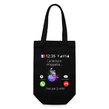 La lecture M appelle Faut que j y aille 1 - Sac à bouteille - noir - Devant