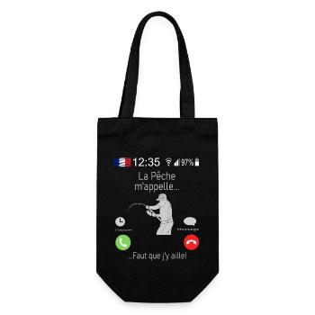 La Pêche M appelle Faut que j y aille - Sac à bouteille - noir - Devant