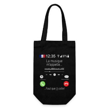 La musique M appelle Faut que j y aille - Sac à bouteille - noir - Devant