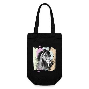 Horse - Gift Bag for Bottles - black - Front