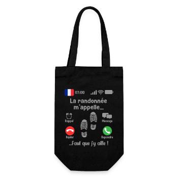 La randonnée M'appelle Faut que j'y aille! - Sac à bouteille - noir - Devant