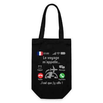 Le voyage M'appelle Faut que j'y aille! - Sac à bouteille - noir - Devant