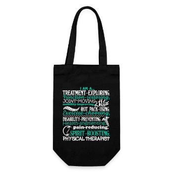 Physical Therapist Physical Therapist Treatment - Gift Bag for Bottles - black - Front