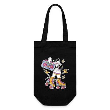 Girl skating - Gift Bag for Bottles - black - Front