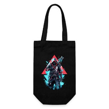 Epic Gamer Cyber Assassin en bleu et rouge - Sac à bouteille - noir - Devant