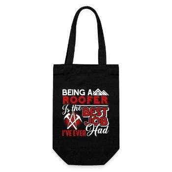 Roofer Roofer Best Job Ever - Gift Bag for Bottles - black - Front