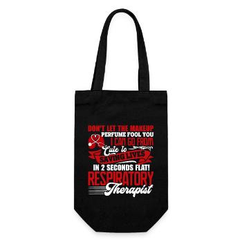 Respiratory Therapist Saving Lives - Gift Bag for Bottles - black - Front