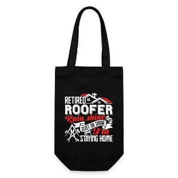 Roofer Retired Roofer I'm Staying Home - Gift Bag for Bottles - black - Front