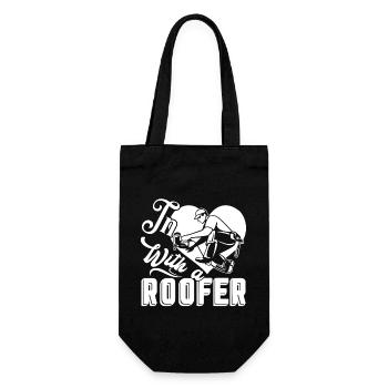 Roofer In Love With A Roofer - Gift Bag for Bottles - black - Front