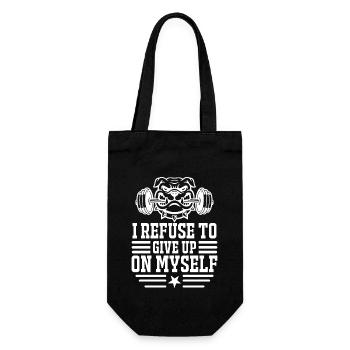 I refuse to give up on myself - - Gift Bag for Bottles - black - Front