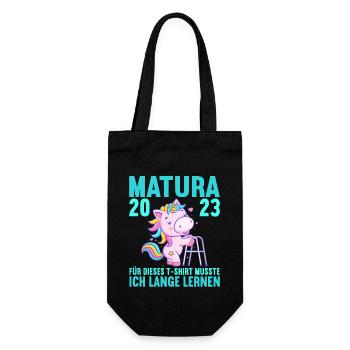Matura Junge Mädchen Damen und Herren Matura 2023 - Geschenkbeutel für Flaschen - Schwarz - Vorne