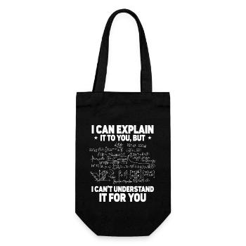 Funny Math Teacher Quote - Gift Bag for Bottles - black - Front