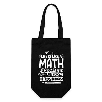 Life Is Like A Math Problem - Gift Bag for Bottles - black - Front