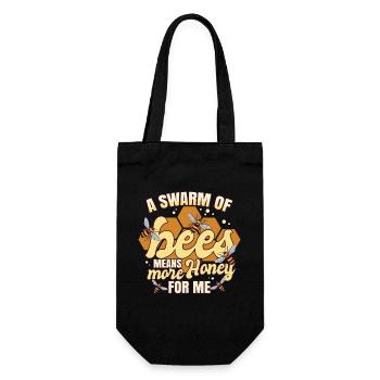 A Swarm Of Bees Means More Honey For Me - Gift Bag for Bottles - black - Front
