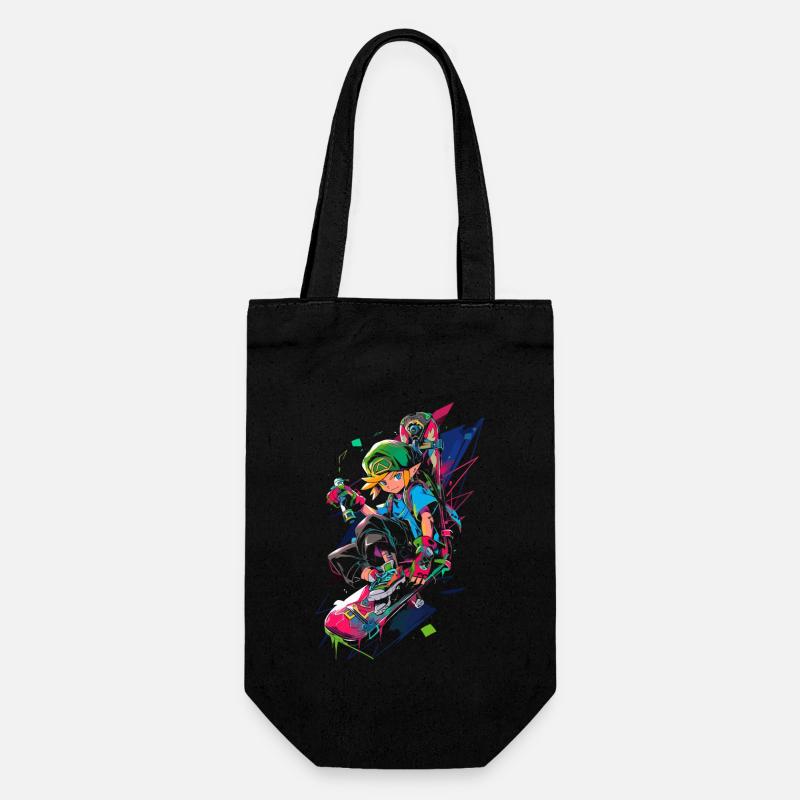 Legendary Forest Boy: Cool Boarder Gaming Design - Gift Bag for Bottles - black