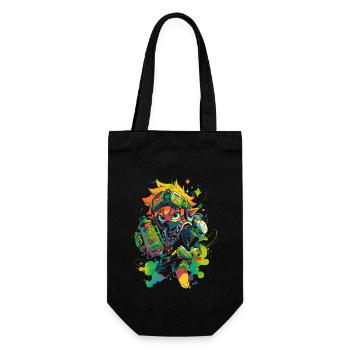Der Waldjunge: Cooles Design der Gaming-Legende - Geschenkbeutel für Flaschen - Schwarz - Vorne