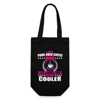 Hand Filtered Coffee Mom Gift - Gift Bag for Bottles - black - Front
