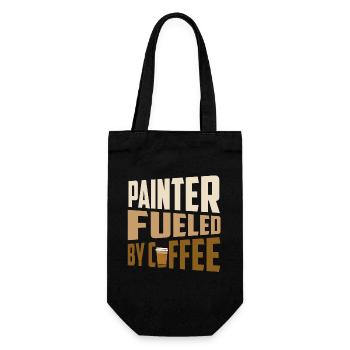 Painter Fueled By Coffee Profession Job - Gift Bag for Bottles - black - Front