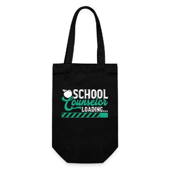 School Counselor School Counselor Loading - Gift Bag for Bottles - black - Front