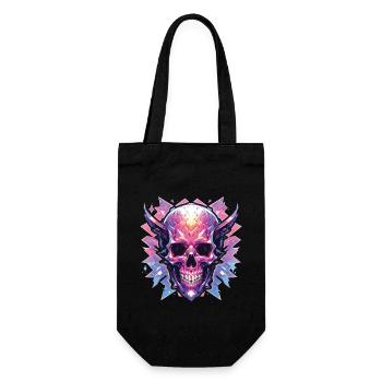 Totenkopf Skull Piratenschädel Skulls Fantasy - Geschenkbeutel für Flaschen - Schwarz - Vorne