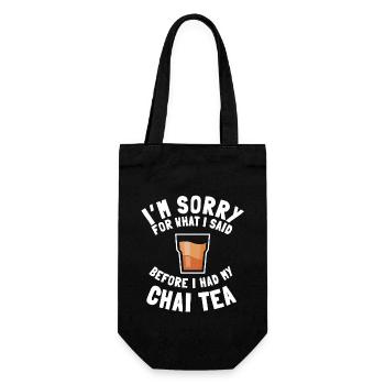 Chai Tee Geschenk - Geschenkbeutel für Flaschen - Schwarz - Vorne