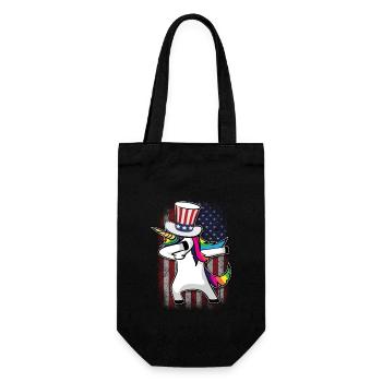 4 juillet Dabbing Unicorn America - Sac à bouteille - noir - Devant