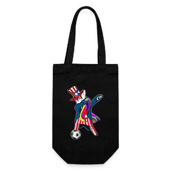 July 4th Dabbing US Unicorn - Gift Bag for Bottles - black - Front