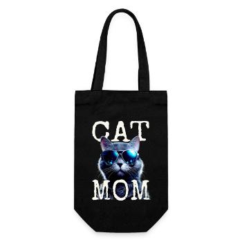 Chat Maman Chats Maman Chat Mère Fête des mères Chat - Sac à bouteille - noir - Devant