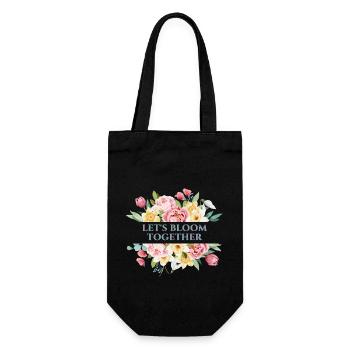 Let's blossom flowers together - Gift Bag for Bottles - black - Front