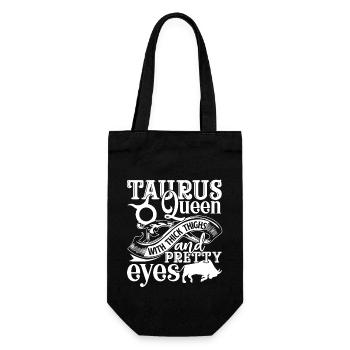 Taurus Queen With Thick Thighs And Pretty Eyes - Gift Bag for Bottles - black - Front