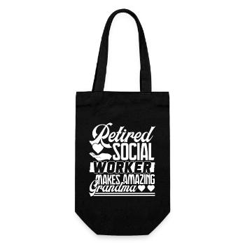 Social Worker Retired Social Worker - Gift Bag for Bottles - black - Front