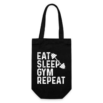 Eat Sleep Gym Repeat 2 - - Gift Bag for Bottles - black - Front