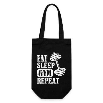Eat Sleep Gym Repetition 3 - - Gift Bag for Bottles - black - Front