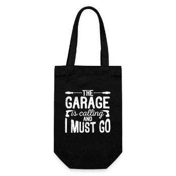 The garage is calling and I have to go Funny - Gift Bag for Bottles - black - Front