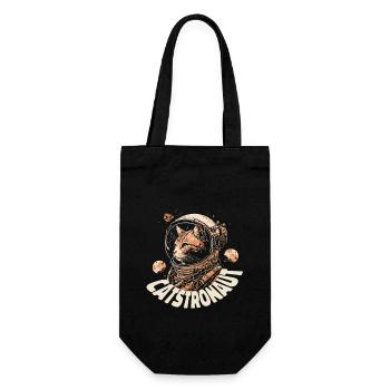 Astronaut cat - Gift Bag for Bottles - black - Front