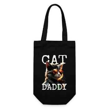 Cat Daddy Cats Père Chat Papa Papa Fête des pères Chat - Sac à bouteille - noir - Devant