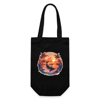 Sailing Sailing Ship Sailing Sunset - Gift Bag for Bottles - black - Front