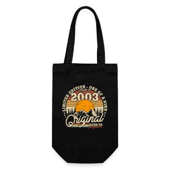 Gift Birthday Vintage 2003 - Gift Bag for Bottles - black - Front