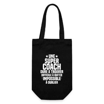 Une Super Coach Idée Femme Cadeau Humour - Sac à bouteille - noir - Devant